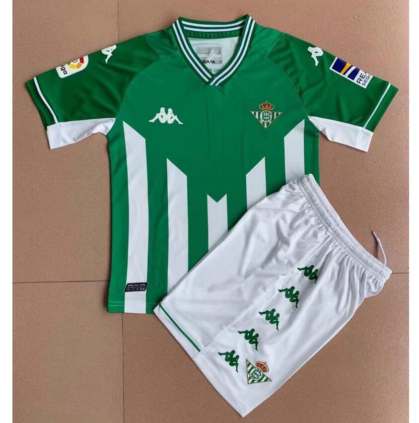 Kids Real Betis 2021/22 Home Soccer Kits Shirt With Shorts